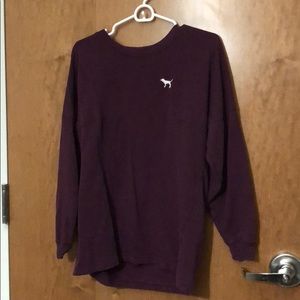 PINK purple crew neck sweater
